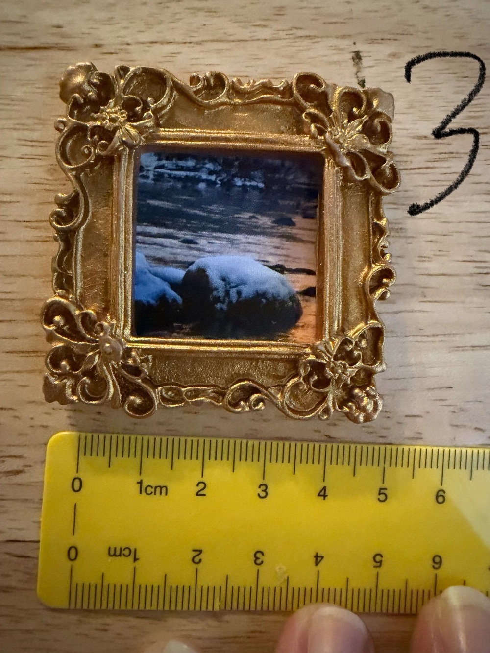 Gold Ornate Miniature Picture Frame
